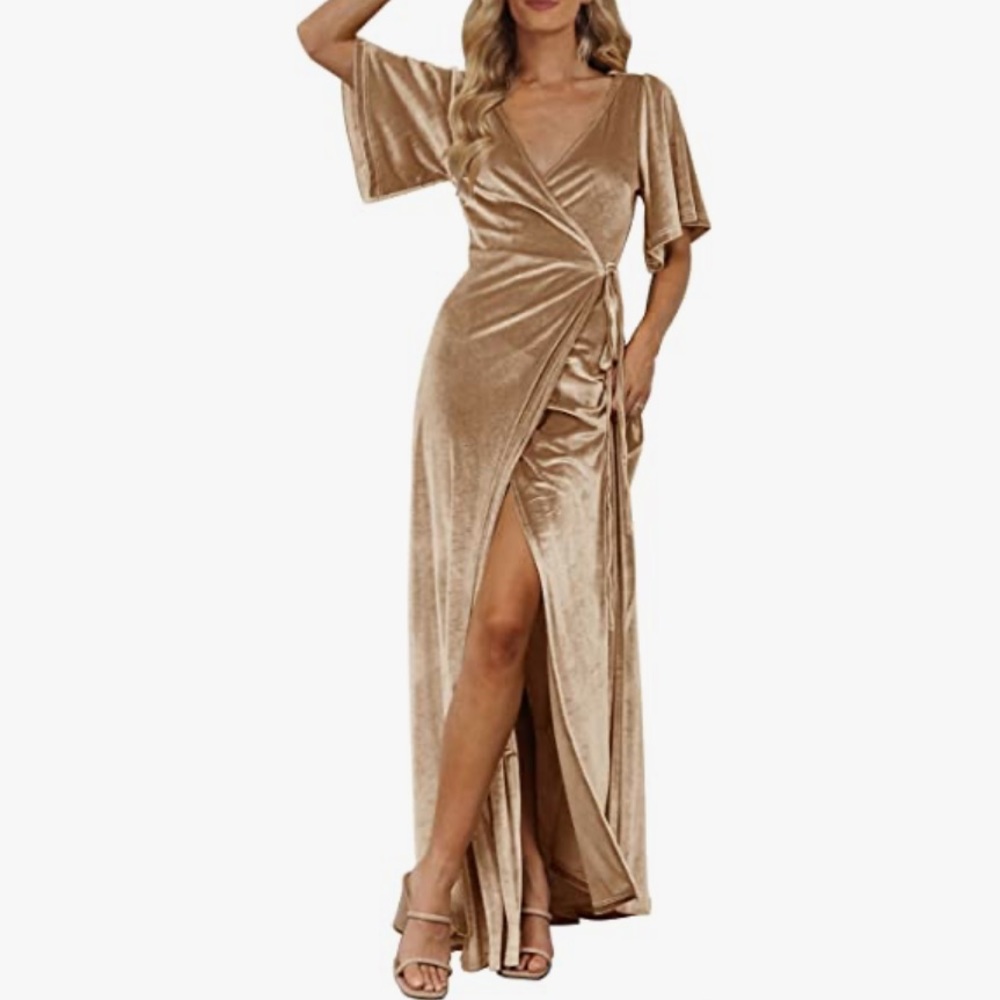 Champagne bridesmaid dress
